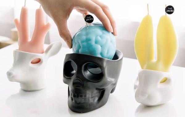 The Jacks свечи, свечи плакать воском черепа людей и животных, воск будет вытекать через глаза статуэток