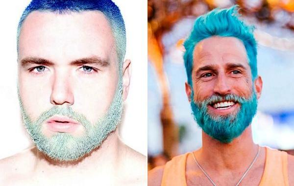 Merman Trend, парни с цветными волосами, парни с крашеной бородой