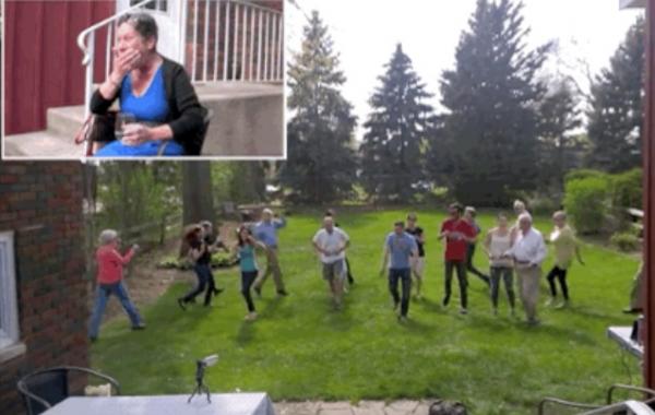 50 близких друзей и членов семьи, устроили грандиозный сюрприз для женщины больной раком