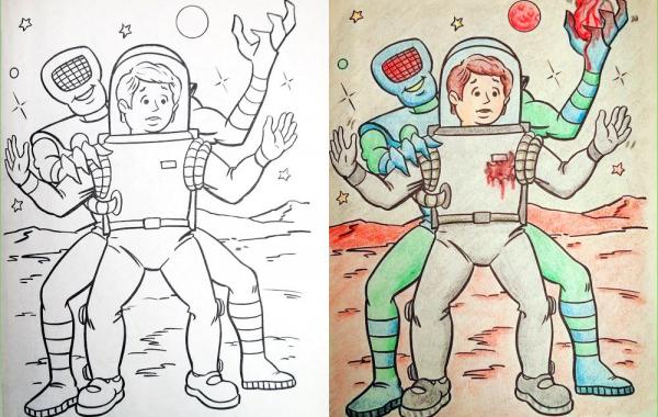 Смешная раскраска Coloring Book Corruptions