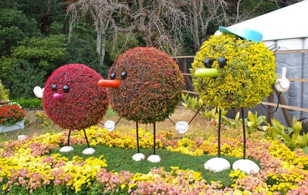 Фестиваль скульптур из цветов в Хамамацу