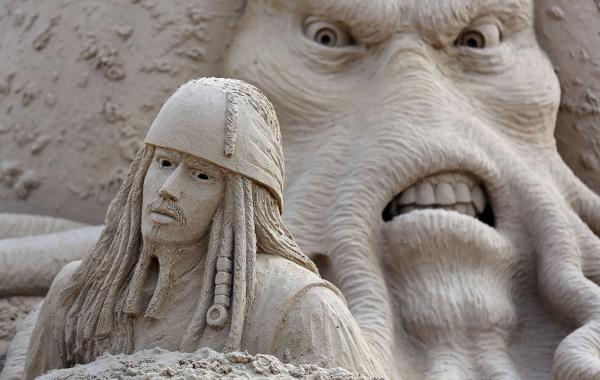 скульптуры из песка Англия фестиваль 