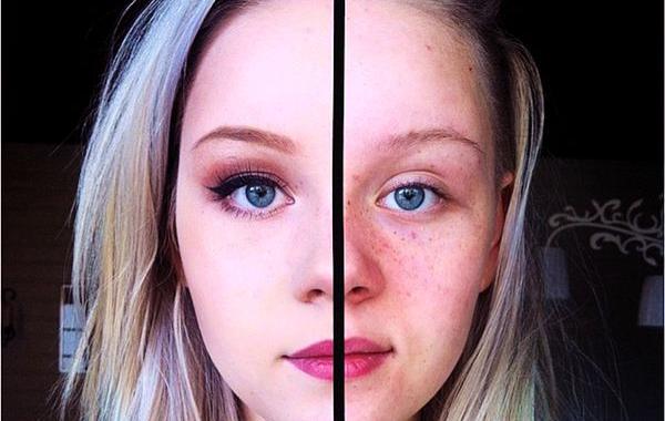 сила макияжа, девушки с макияжем и без, #PowerofMakeup