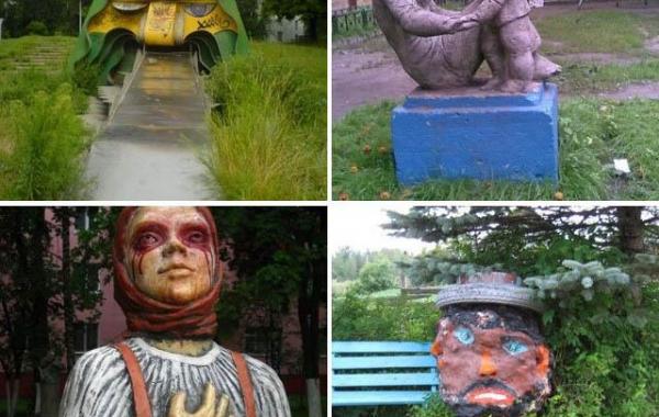 страшные пугающие ужасные детские площадки 