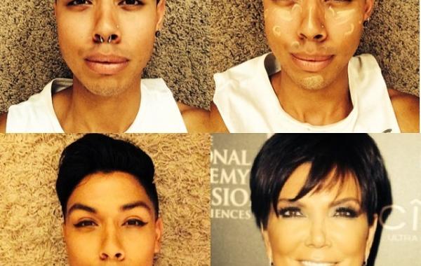 Парни при помощи макияжа пародируют превращение звезд в тех, кем они являются