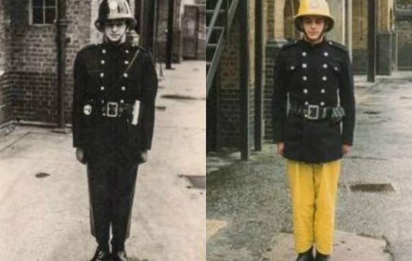 Курсант-пожарный воссоздал фото отца и деда