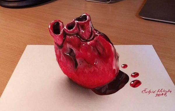 Никола Кулджик, Nikola Culjic, Гиперреалистичные 3D-рисунки, 3D-рисунки на бумаге