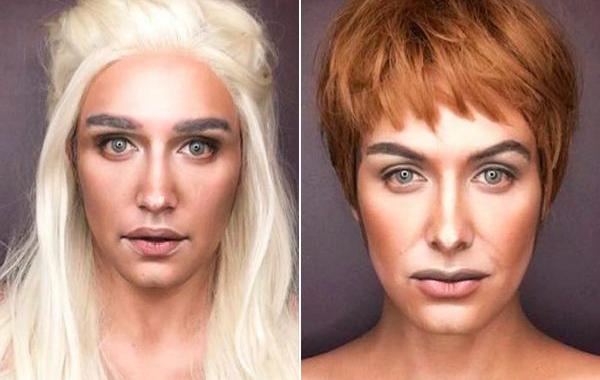 Паоло Баллестероса,Paolo Ballesteros, парень превращает себя в персонажей Игры престолов, в персонажей Игры престолов при помои макияжа