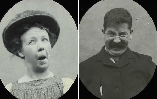 смешные ретро фотографии, ретро фотографии корчат рожи, люди корчат рожи на старых фото