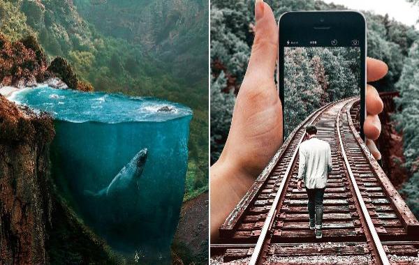 Хусейна Шахина, Hüseyin Şahin, Сюрреалистические коллажи , коллажи из реальных фотографий