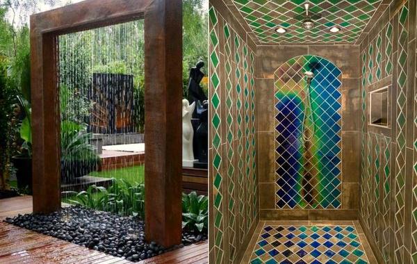 самые красивые души, красивейшие души мира, необычные души, душ на природе