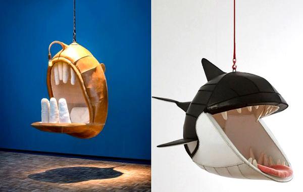 подвесные кресла, подвесные кресла в виде животных, Порки Хефер, Porky Hefer