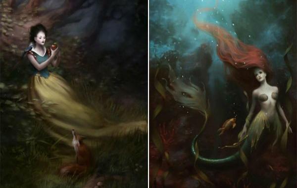  Мелани Делон, Melanie Delon, реалистичные диснеевские принцессы, мрачные диснеевские принцессы