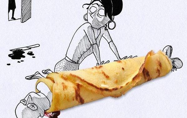 Массимо Фенати, Massimo Fenati, художник включает еду в свои иллюстрации