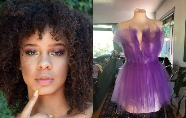 сшила платье за день до выпускного, сшила себе платье для выпускного вечера