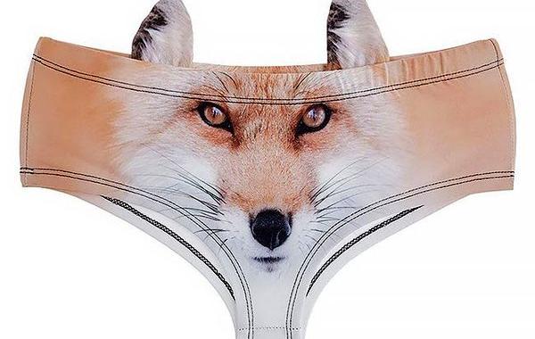 женские трусы с ушками , женские трусы 3D-печатью, женские трусы с изображениями животных