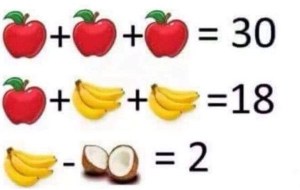 задачка про яблоки бананы кокосы, правильный ответ задача яблоки бананы кокосы