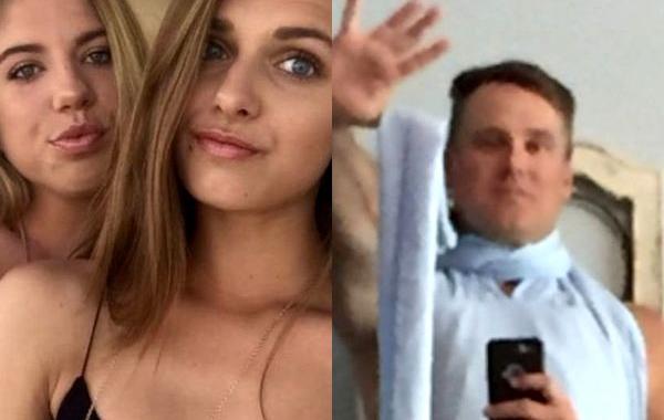 папа сообщил дочери что платья для выпускного доставили, папа надел платья для выпускного дочери,