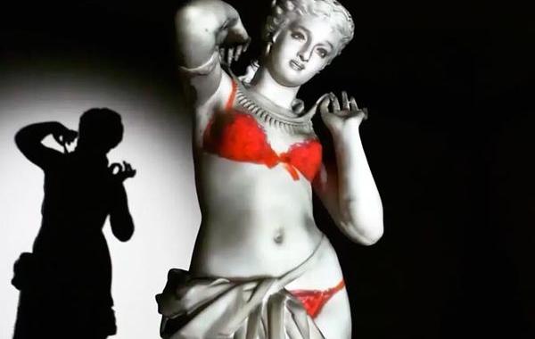 оживление статуи при помощи проекции, оживление при помощи проекции, проекция статуя