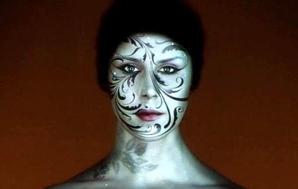 3D-проекция на лице, шоу 3D проекция на лице, Live Face Projection Mapping, Kat Von D? 