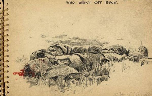 Виктор А. Ланди, Victor A. Lundy, фотографичные рисунки Второй мировой войны, рисунки американского солдата