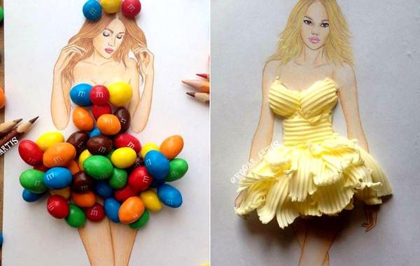 Fashion Food, Эдгар Артис, Edgar Artis, платья из еды, платья из продуктов питания