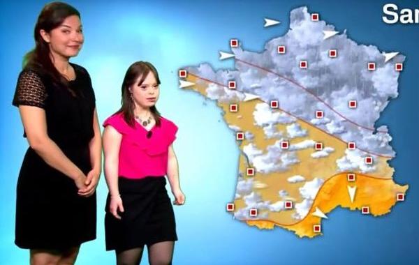 Мелани Сегар, Melanie Segard, ведущая прогноза погоды с синдромом Дауна