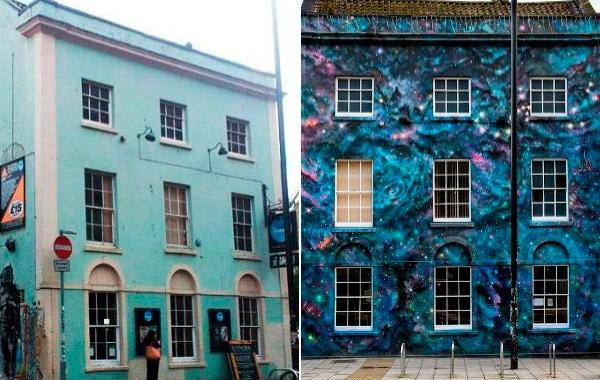 преображение домов до и после, дома до и после стрит-арта, работы уличных художников
