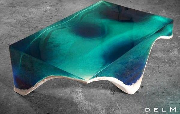 Delmare, океан под тарелкой, Эдуард Локота, Eduard Locota, стол в виде океана