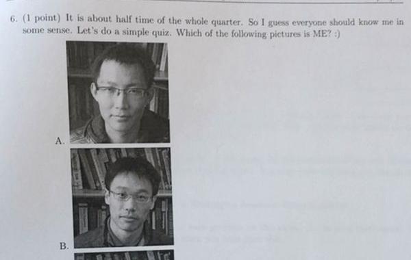 хитрый вопрос в экзаменационном тесте, вопрос в тесте узнать учителя на фото, учитель тролль