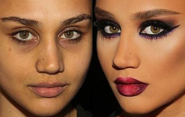  преображение девушек до и после профессионального макияжа, до и после макияжа, Samer Khouzami 