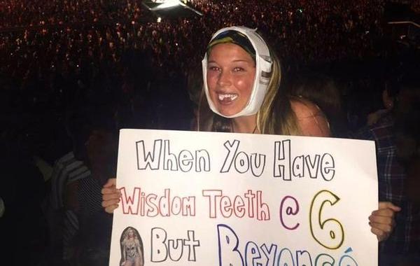 удаление зубов мудрости концерт Бейонсе, концерт Бейонсе после операции