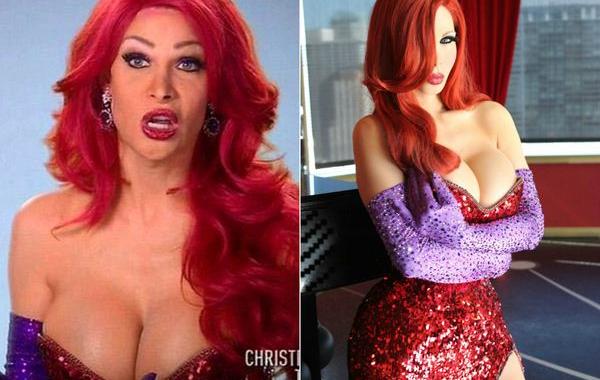 Кассандра Касс, Cassandra Cass, транссексуал как Джессика Рэббит, транссексуал превратился в Джессику Рэббит