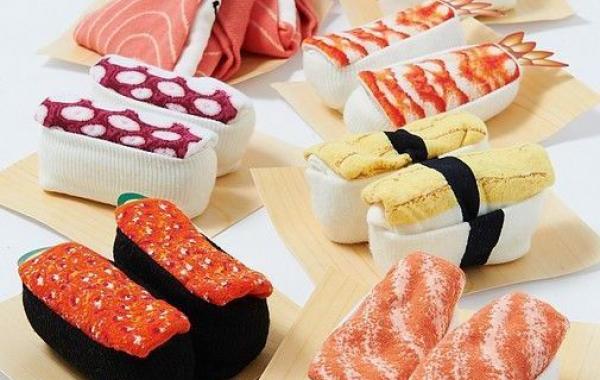 Забавные носки, которые выглядят как настоящие суши