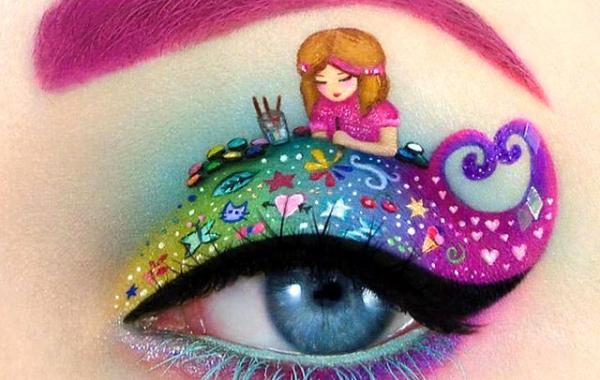 Фантастический макияж, крутой макияж, Сцены из мультфильмов  воссозданные при помощи макияжа 