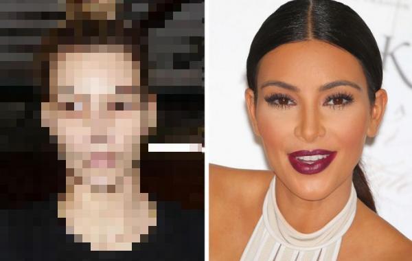 Ким Кардашьян без макияжа, сестры Кардащьян без макияжа, Кардашьян до и после