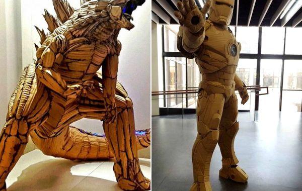 Невообразимые скульптуры из обычного картона от Кай-Сян Хонга