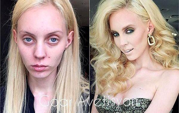 девушки до и после макияжа, преображение девушек до и после макияжа, Гоар Аветисян, до и после макияжа
