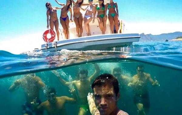 между двумя мирами, фотографии сделанные под водой и на суше