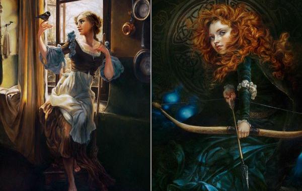 Хизер Тойрер, Heather Theurer, принцессы Диснея в классических картинах, диснеевские принцессы в классических картинах