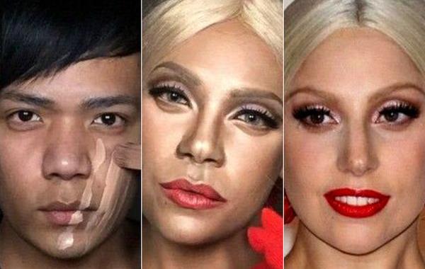 Визажист всемогущий, Ян Бонито, Jan Bonito, парень превращает себя в знаменитостей макияж, визажист превращает в знаменитостей макияж