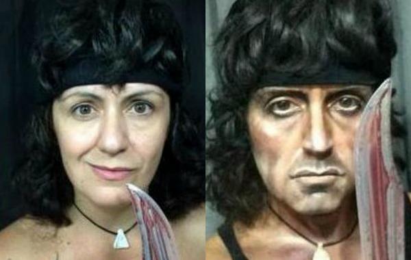 макияж превращается в знаменитых мужчин Голливуда, визажист перевоплощается в мужчин Голливуда, Люсия Питталис, Lucia Pittalis