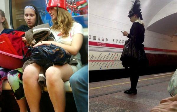 мода петербургского метро, мода метро, модники в транспорте, странные пассажиры метро 