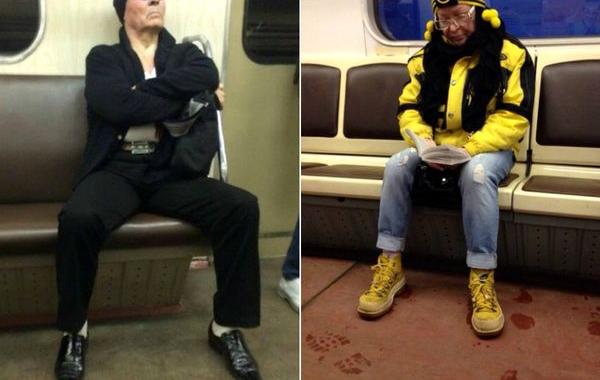 мода петербургского метро, мода метро, модники в транспорте, странные пассажиры метро 