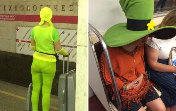 мода петербургского метро, мода метро, модники в транспорте, странные пассажиры метро 