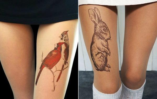 тату-колготки, колготки с тату