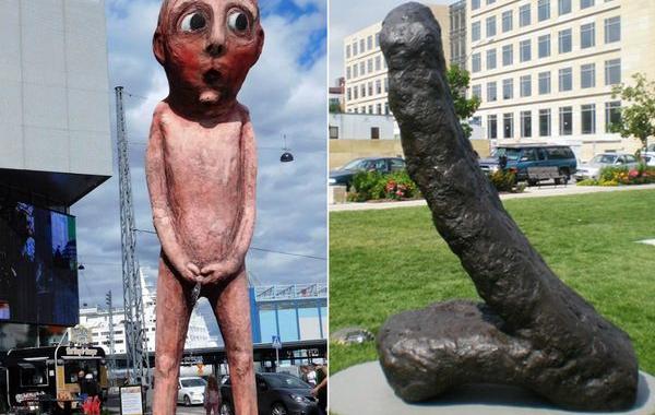 уродливые статуи, страшные скульптуры