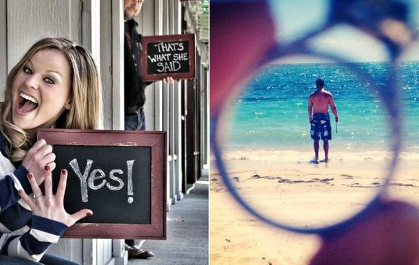 креативное объявление о помолвке, пары объявившие о помолвке творческим способом 