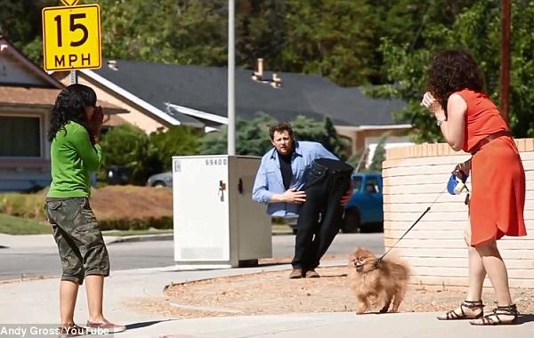 Розыгрыш с телом напополам комик Энди Гросс Andy Gross