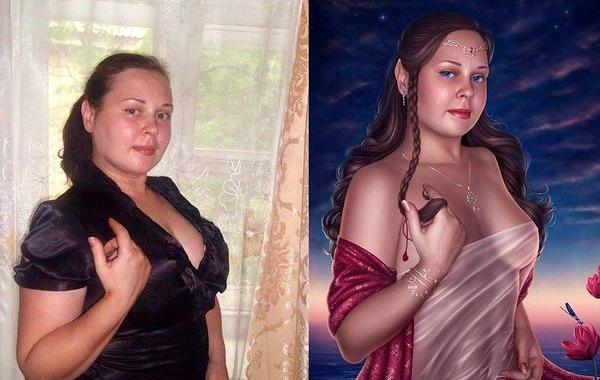 крутой фотошоп, до и после фотошопа